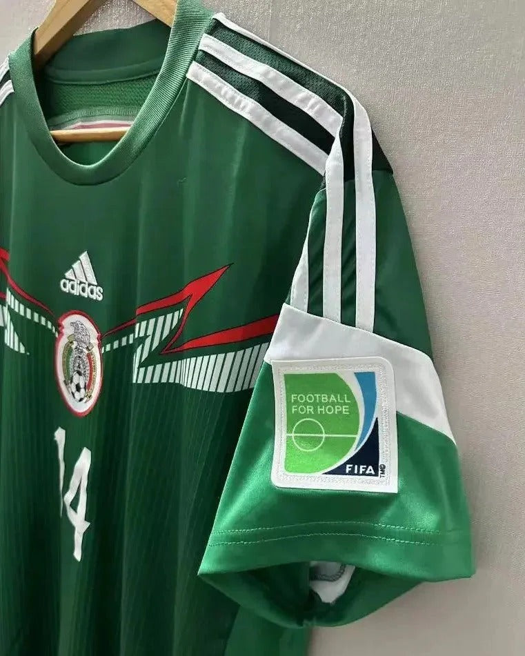 Camisa Retrô México 2014/15 Home - CHICHARITO #14 (+Patches)