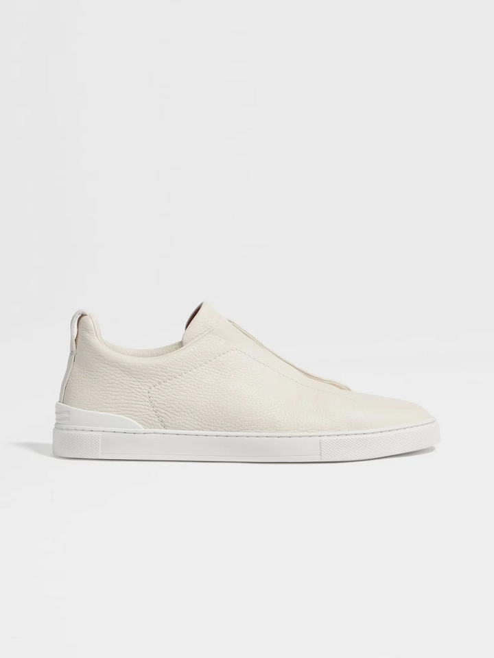 Tênis Zegna Triple Stitch Branco Leather