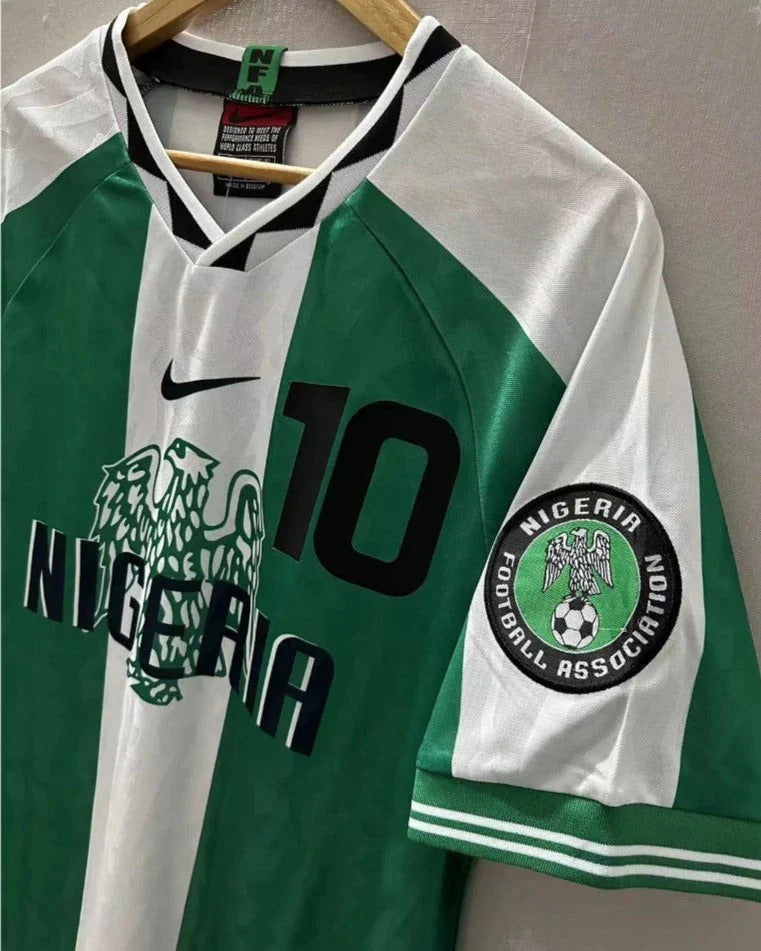 Camisa Retrô Nigéria 1996/97 Home - OKOCHA #10 (+Patches)