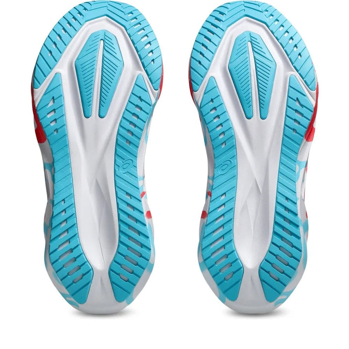 ASICS Novablast 5 – Branco/Azul/Vermelho