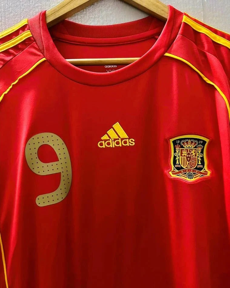 Camisa Retrô Espanha 2008/09 Home - TORRES #9 (+Patches)