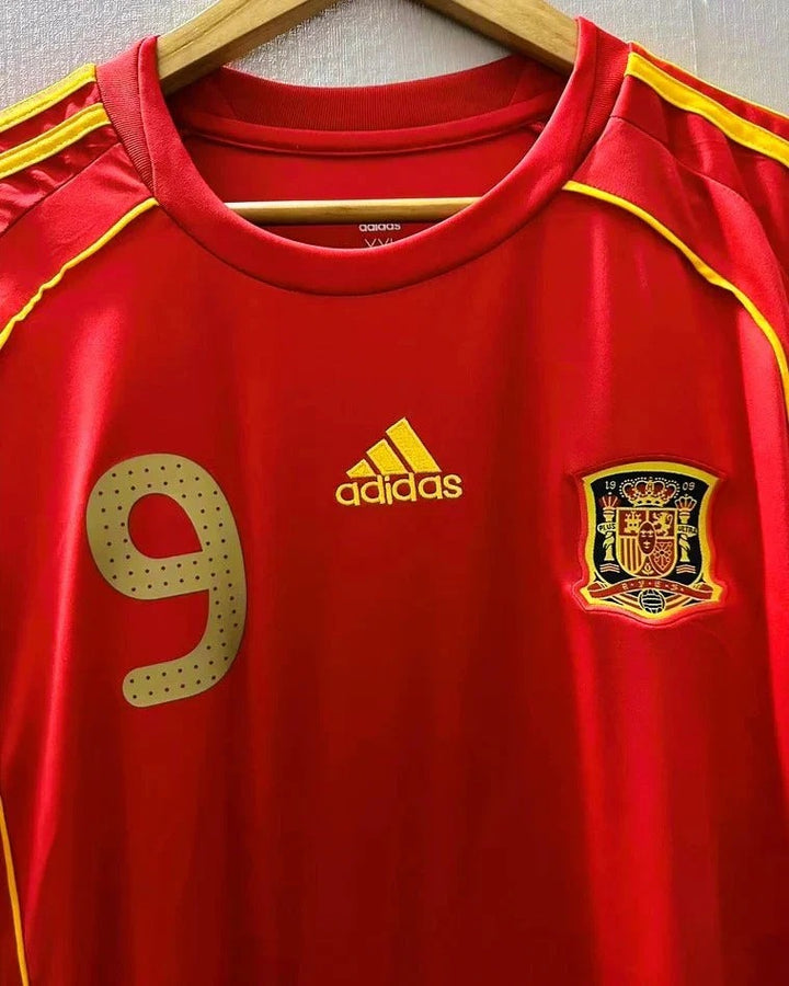Camisa Retrô Espanha 2008/09 Home - TORRES #9 (+Patches)