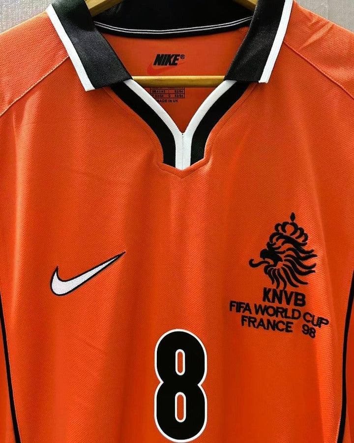 Camisa Retrô Holanda 1998/99 Home - BERGKAMP #8