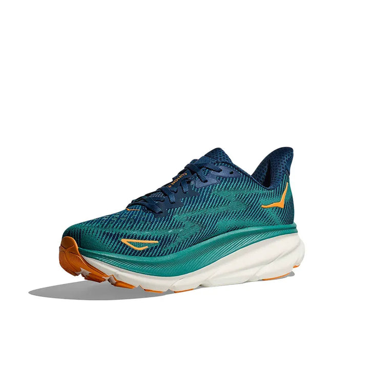 Hoka Clifton 9 – Verde/Azul Marinho