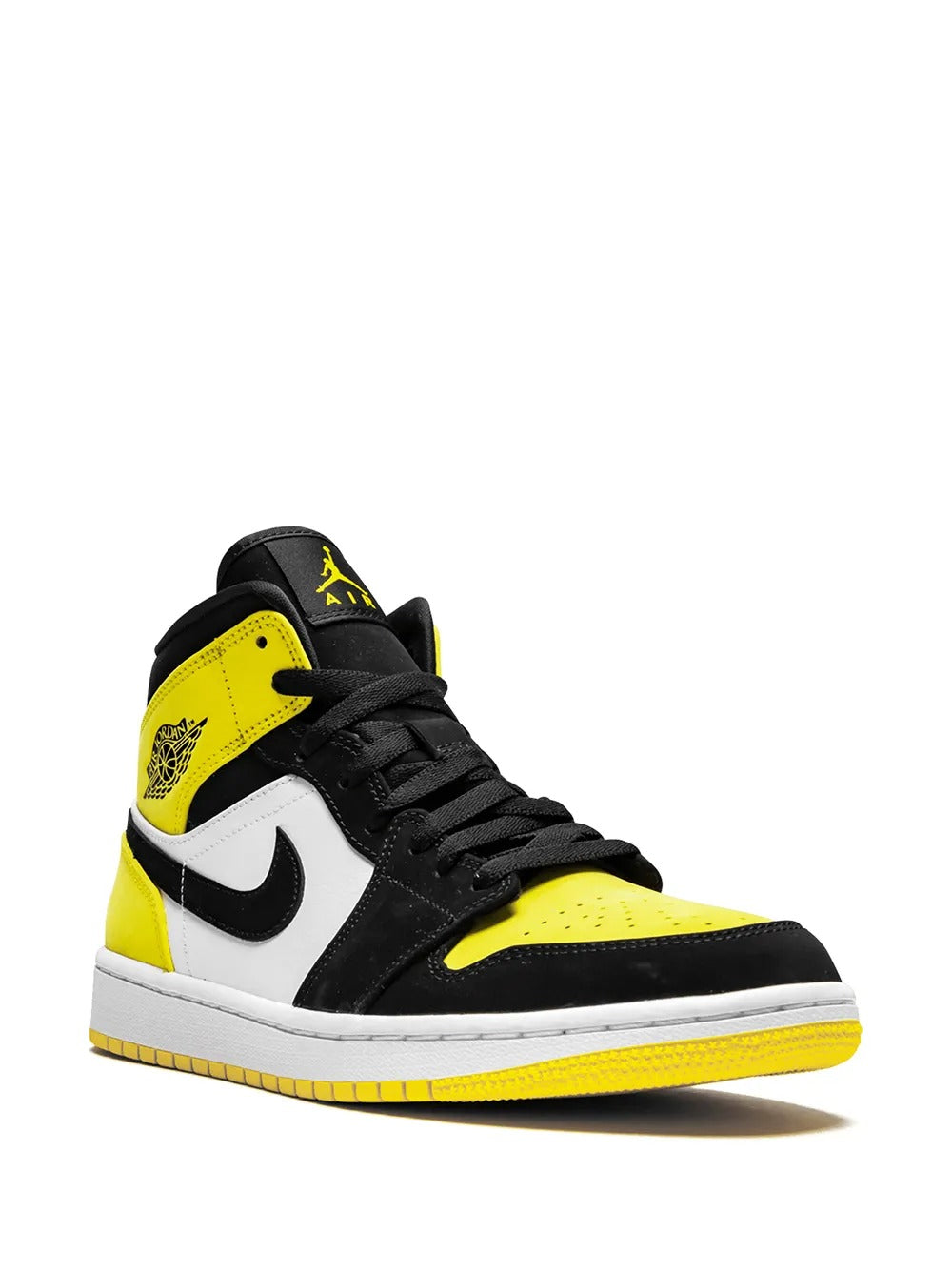 Jordan 1 Mid - Branco/Preto/Amarelo