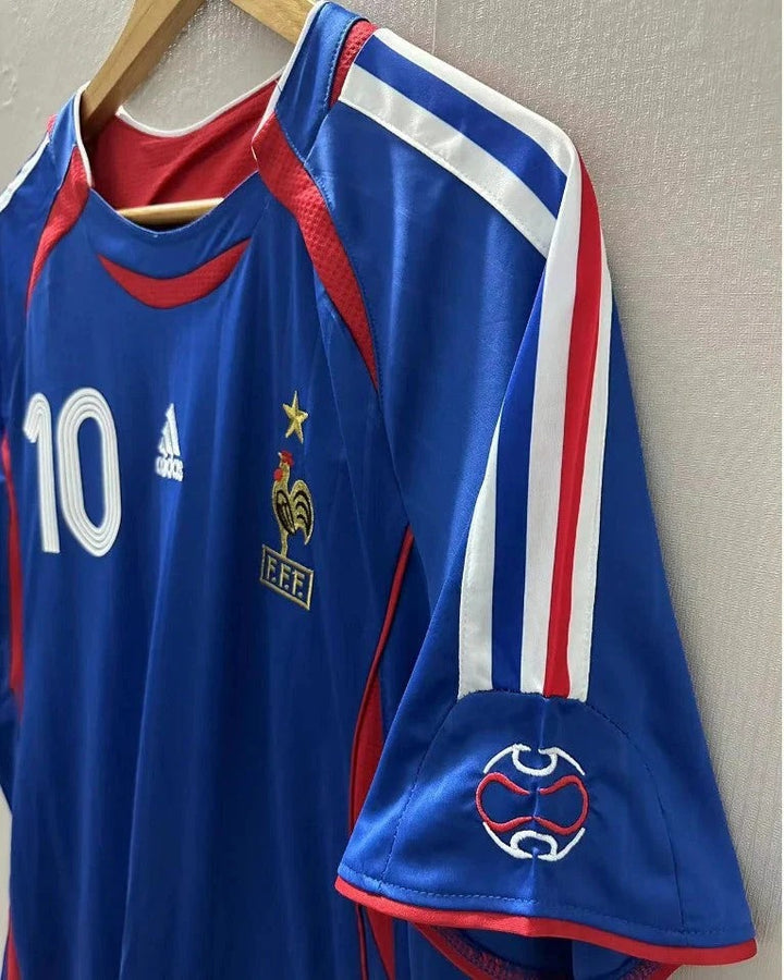 Camisa Retrô França 2006/07 Home - ZIDANE #10 (+Patches)