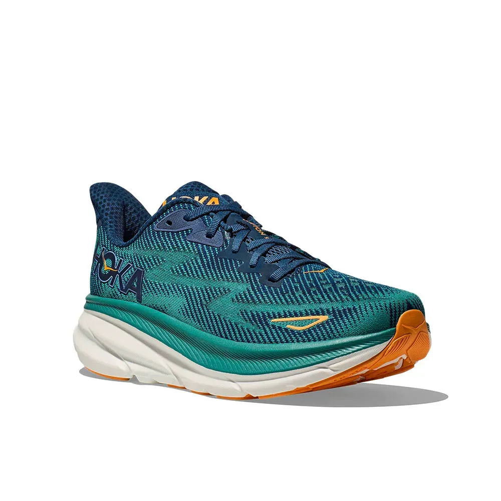 Hoka Clifton 9 – Verde/Azul Marinho