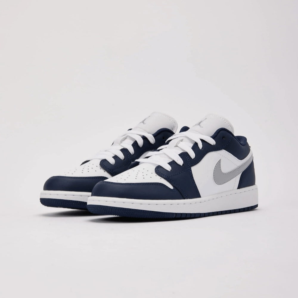 Jordan 1 Low - Cinza Lobo/Azul Marinho