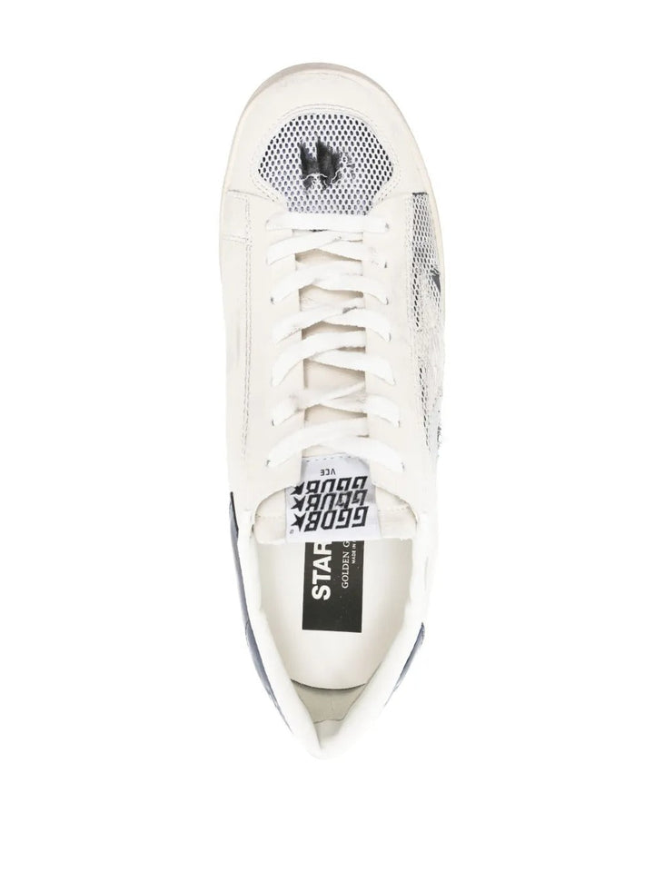 Golden Goose Stardan – Couro Branco/Tela Marinho