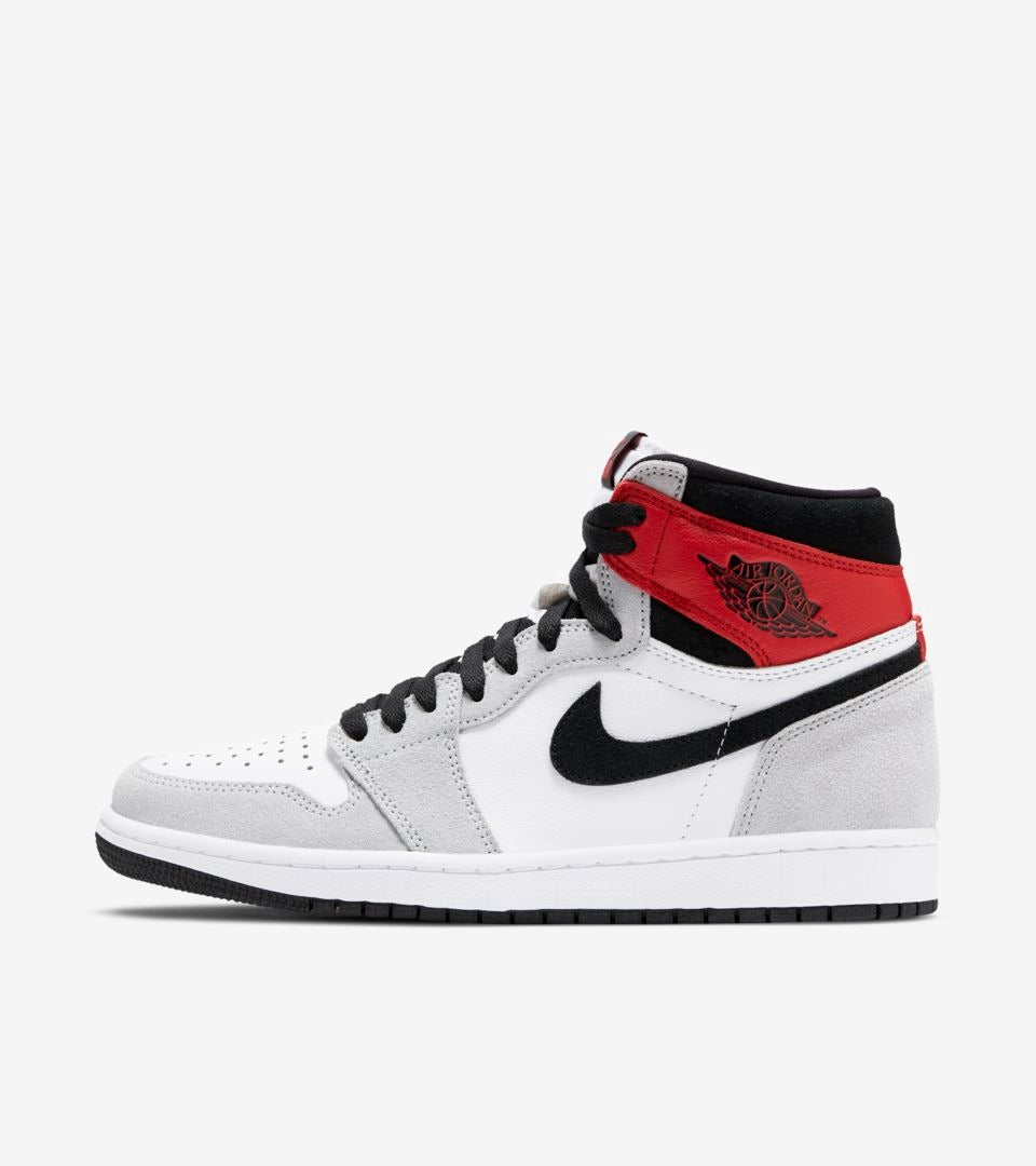 Jordan 1 Retro High - Branco/Cinza/Preto/Vermelho