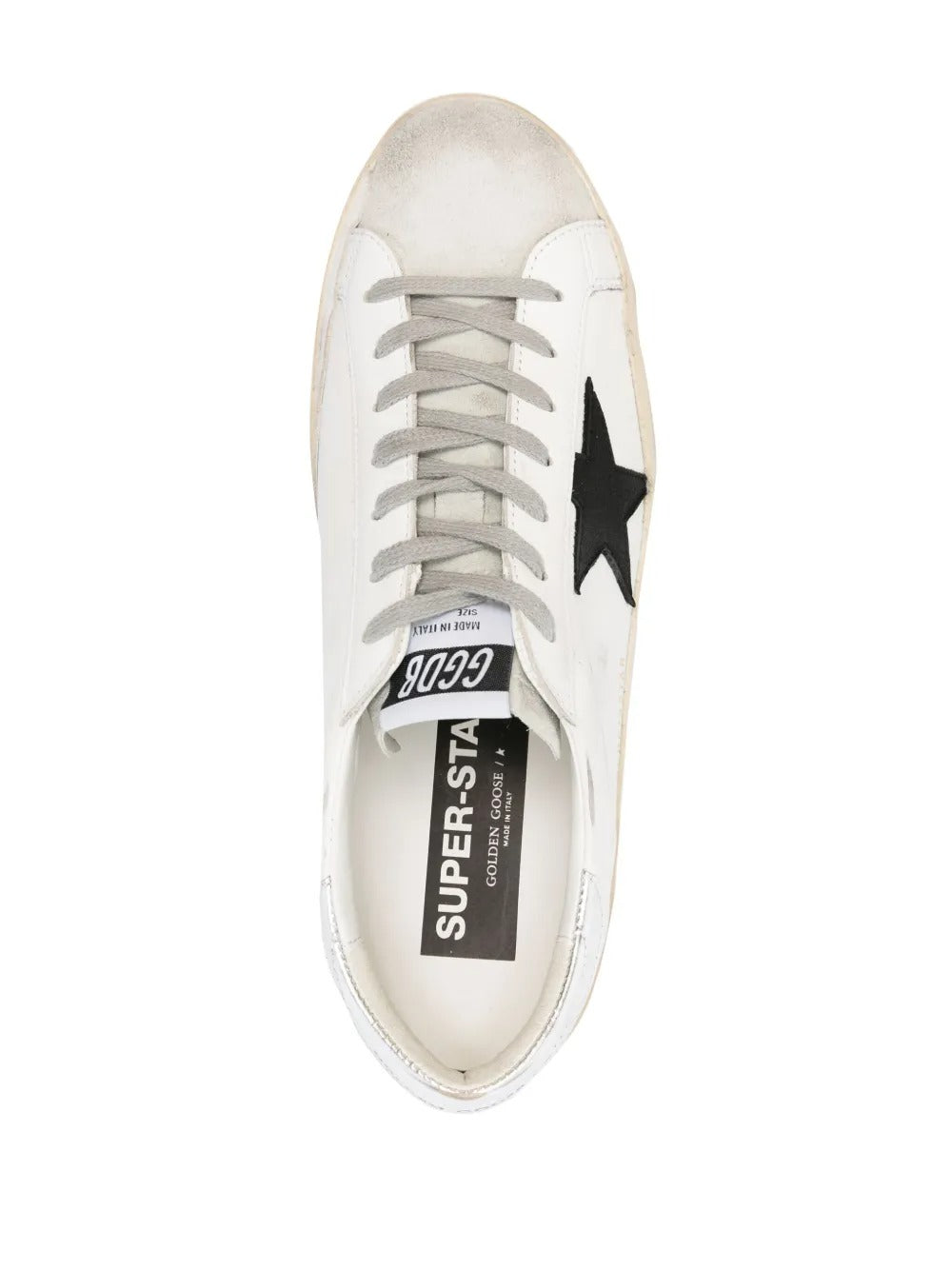 Golden Goose Superstar - Branco/Preto/Prata Metálico