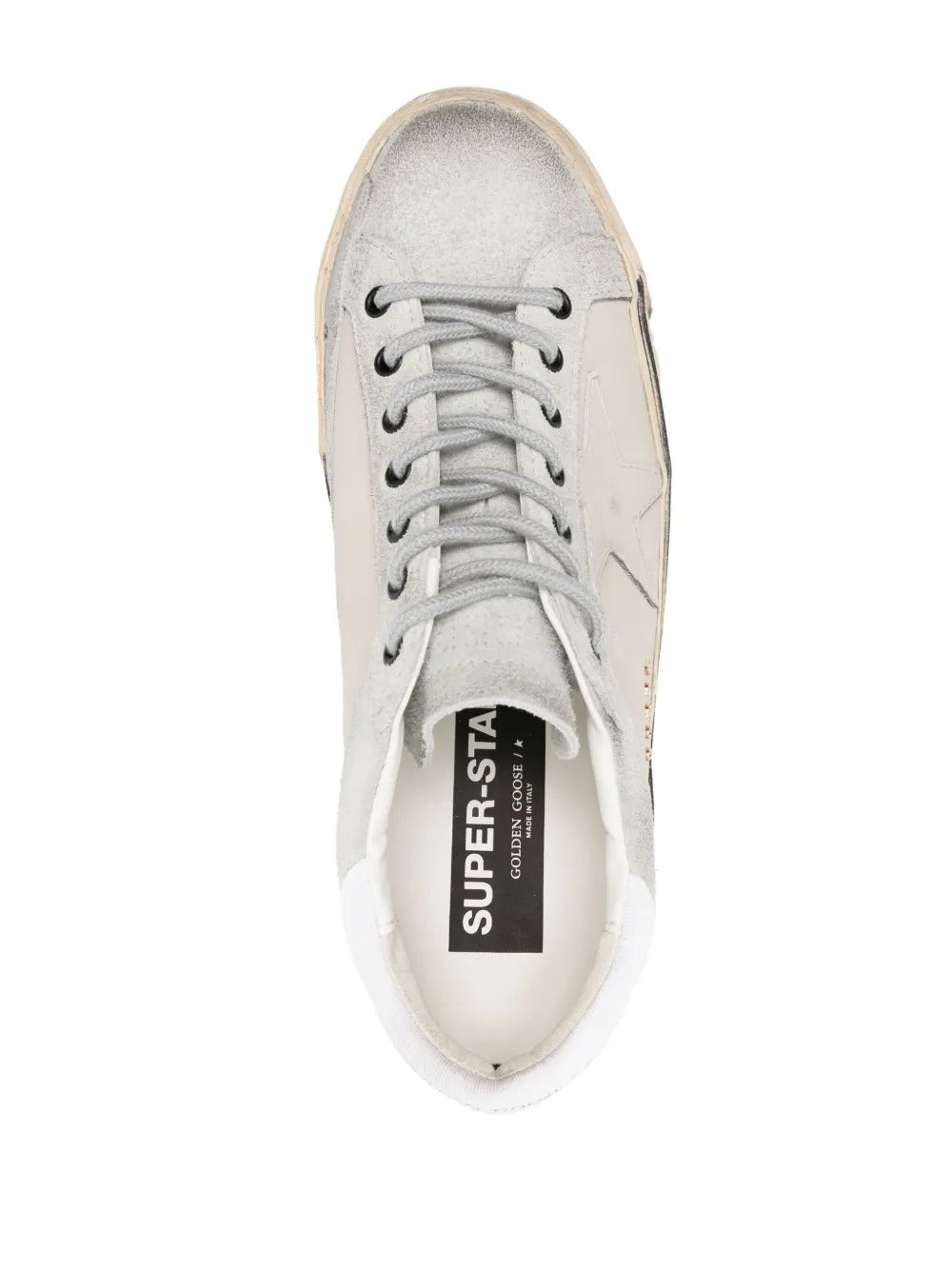 Golden Goose Super-Star – Couro Branco Desgastado