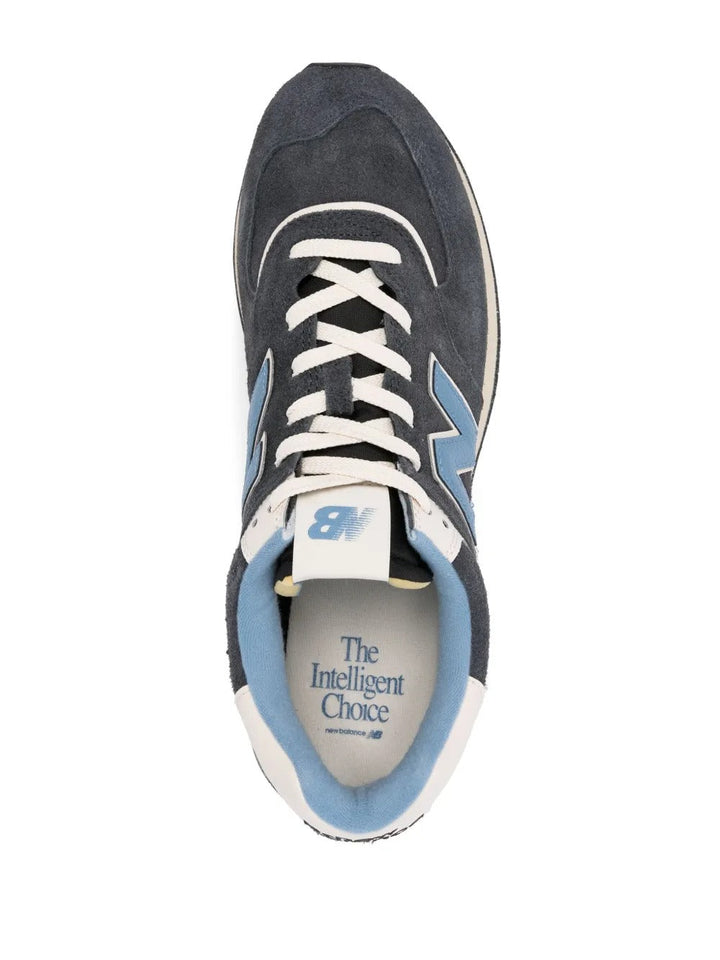 New Balance 574 - Cinza carvão/Azul claro/Creme