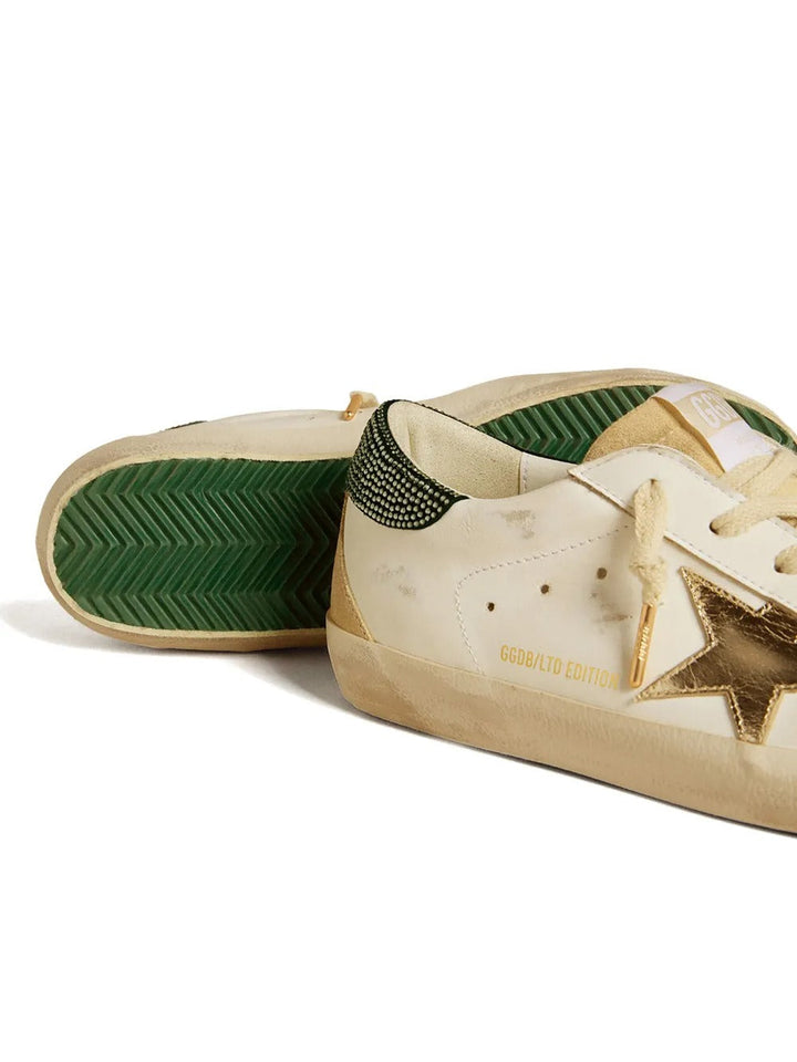 Golden Goose Superstar - Creme/Dourado/Swarovski