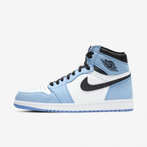 Jordan 1 Retro High - Branco/Azul Universitário/Preto