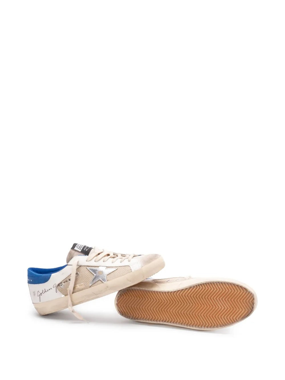 Golden Goose Superstar - Bege/Prata/Azul