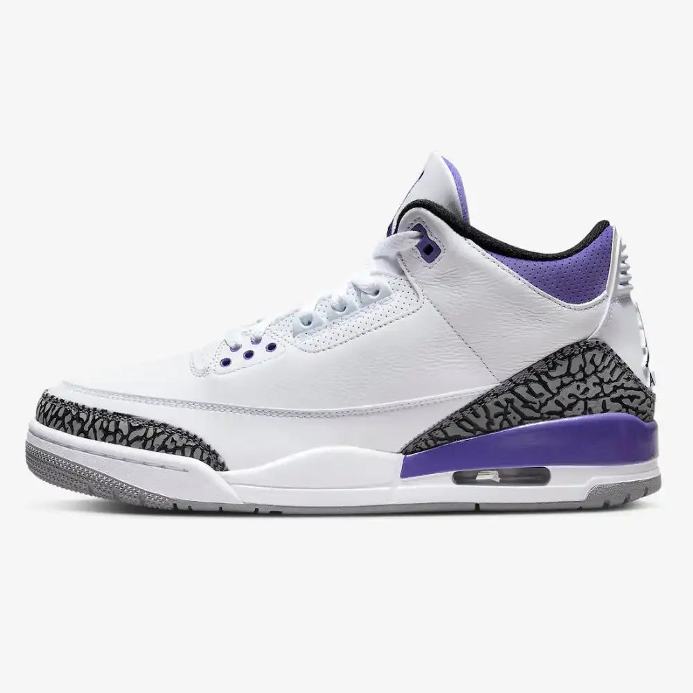 Jordan 3 Retro - Branco/Roxo