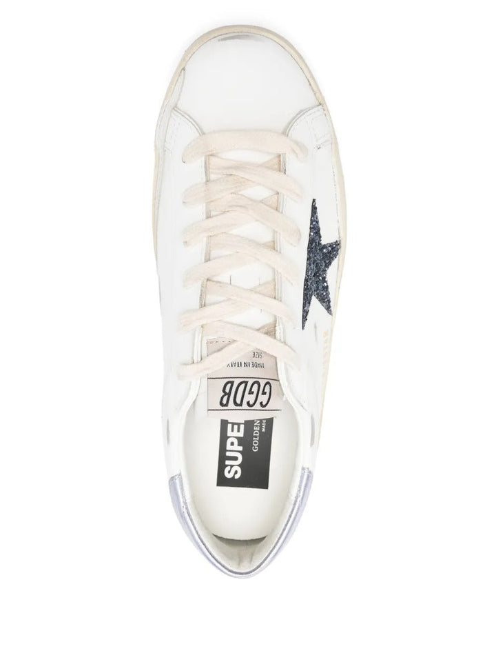 Golden Goose Superstar - Branco/Prata/Preto Glitter