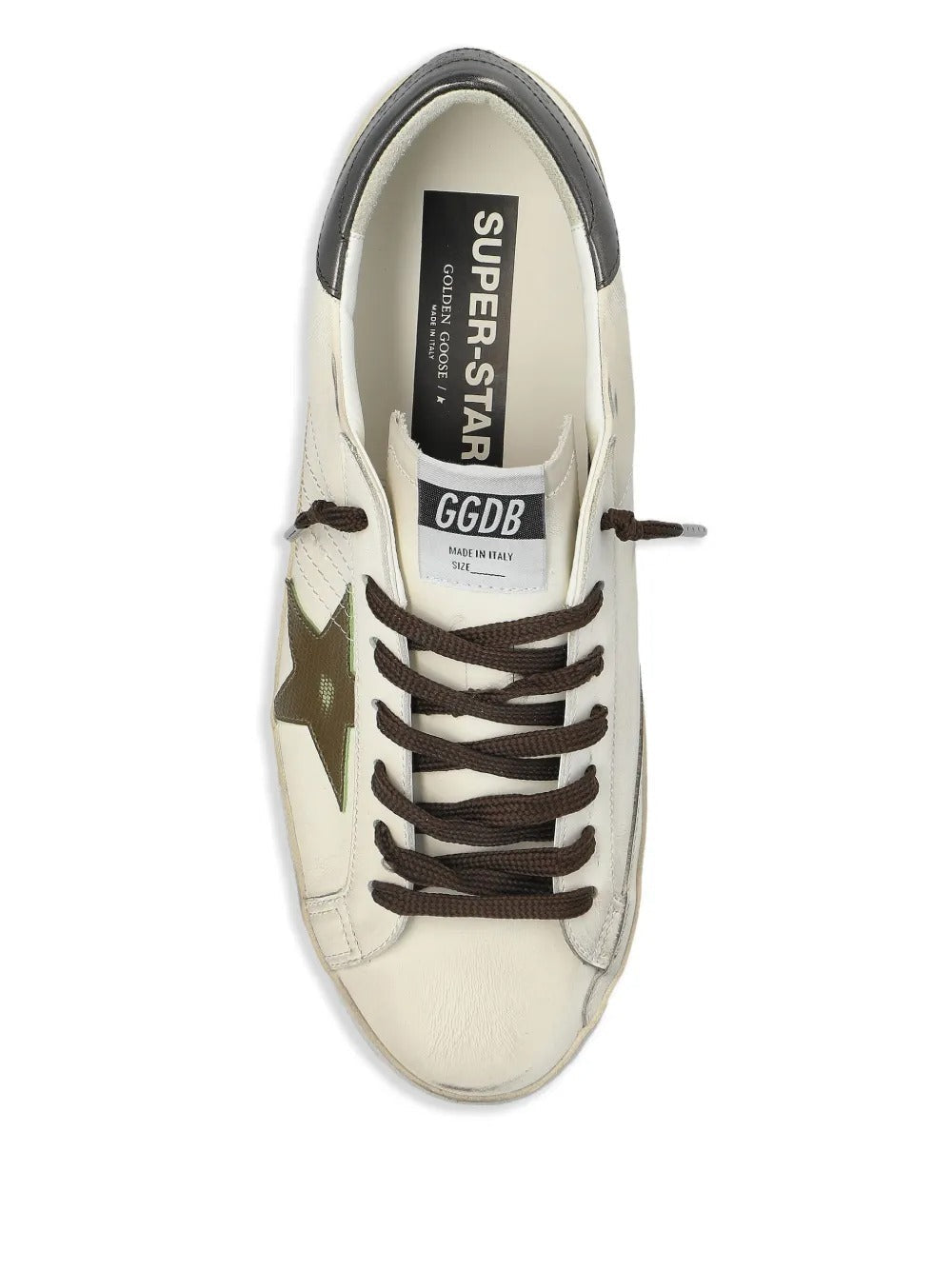 Golden Goose Superstar - Branco/Marrom Esverdeado/Cinza