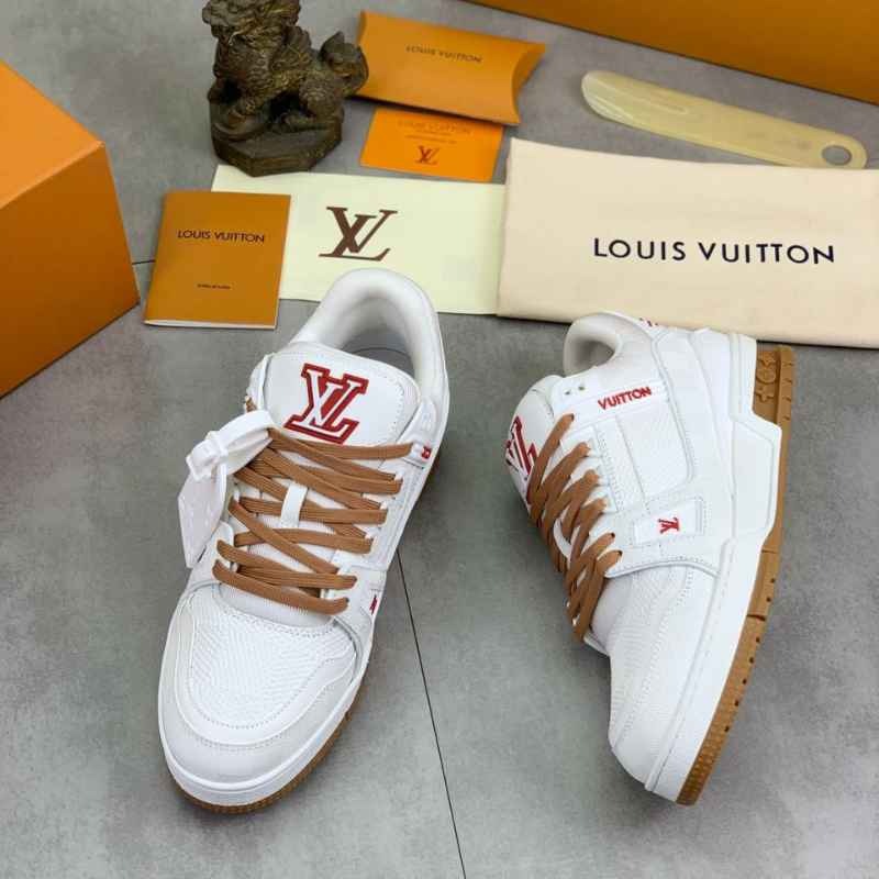 Louis Vuitton LV Trainer – Branco/Vermelho
