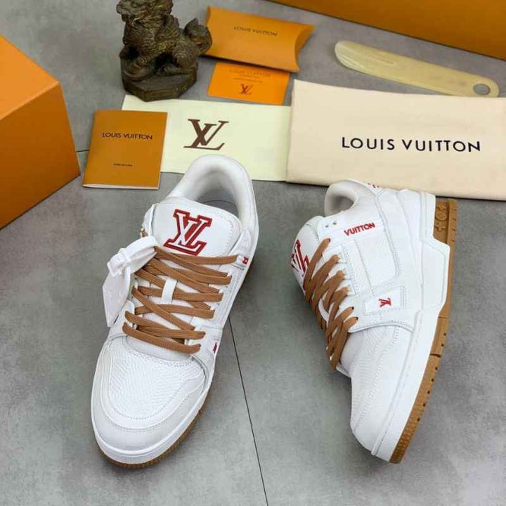 Louis Vuitton LV Trainer – Branco/Vermelho