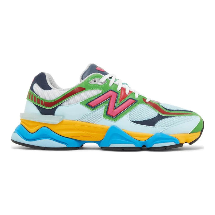 New Balance 9060 - Azul Claro/Verde/Amarelo