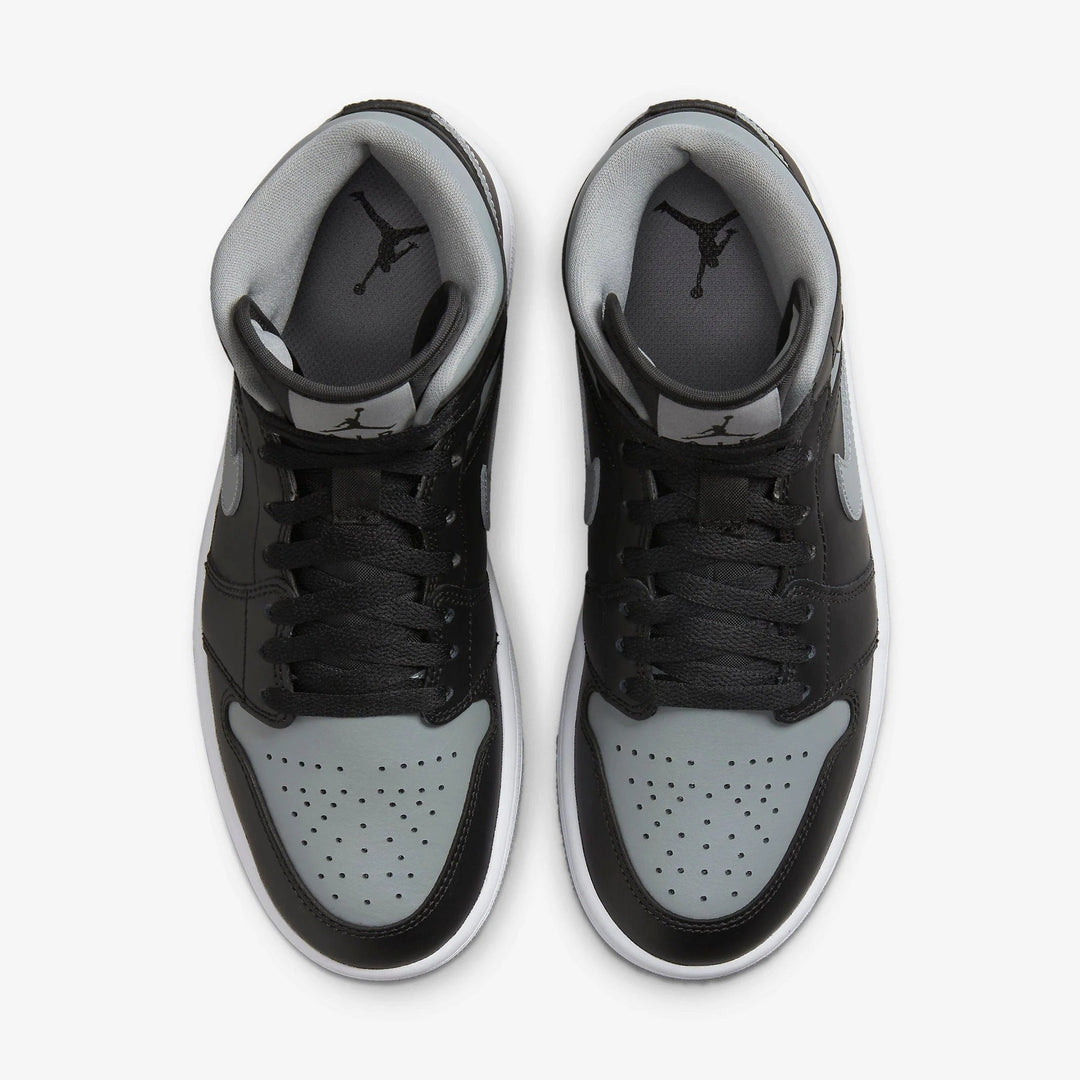 Jordan 1 Mid - Preto/Cinza/Branco