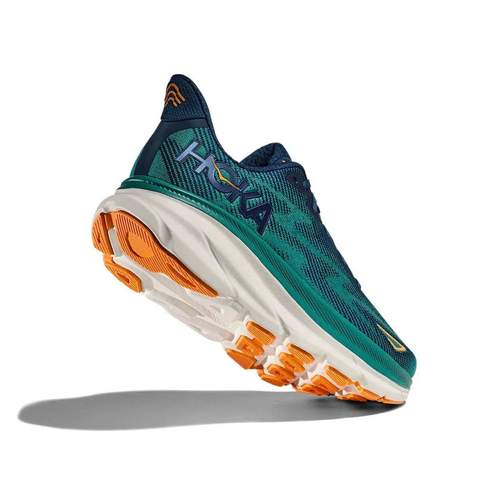 Hoka Clifton 9 – Verde/Azul Marinho