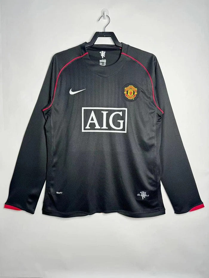 Camisa Retrô Manchester United 2007/08 Away - Manga Longa
