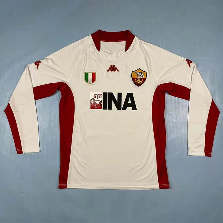 Camisa Retrô Roma 2001/02 Away - Manga Longa