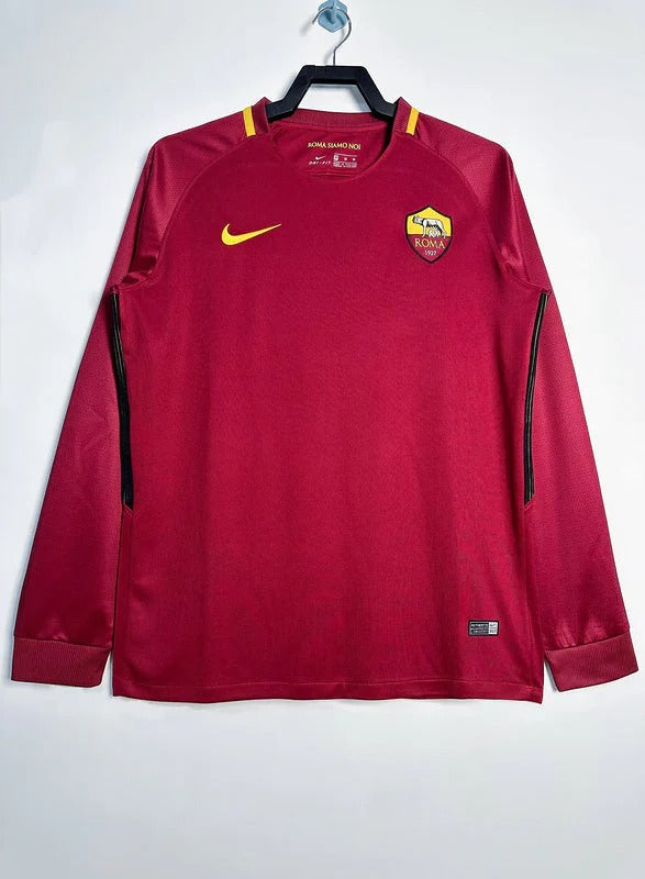 Camisa Retrô Roma 2017/18 Home - Manga Longa