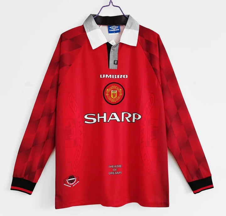 Camisa Retrô Manchester United 1996/97 Home - Manga Longa