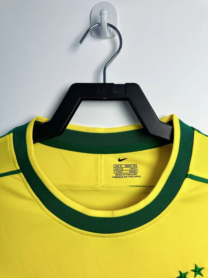 Camisa Retrô Brasil 1998 Home - Manga Longa