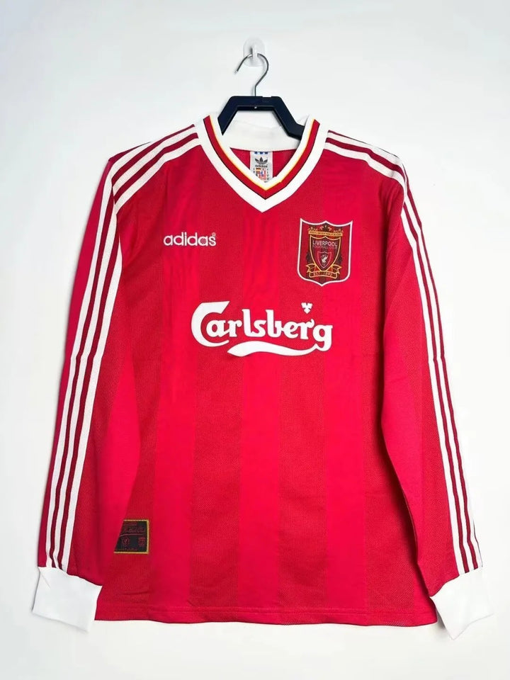 Camisa Retrô Liverpool 1995/96 Home - Manga Longa