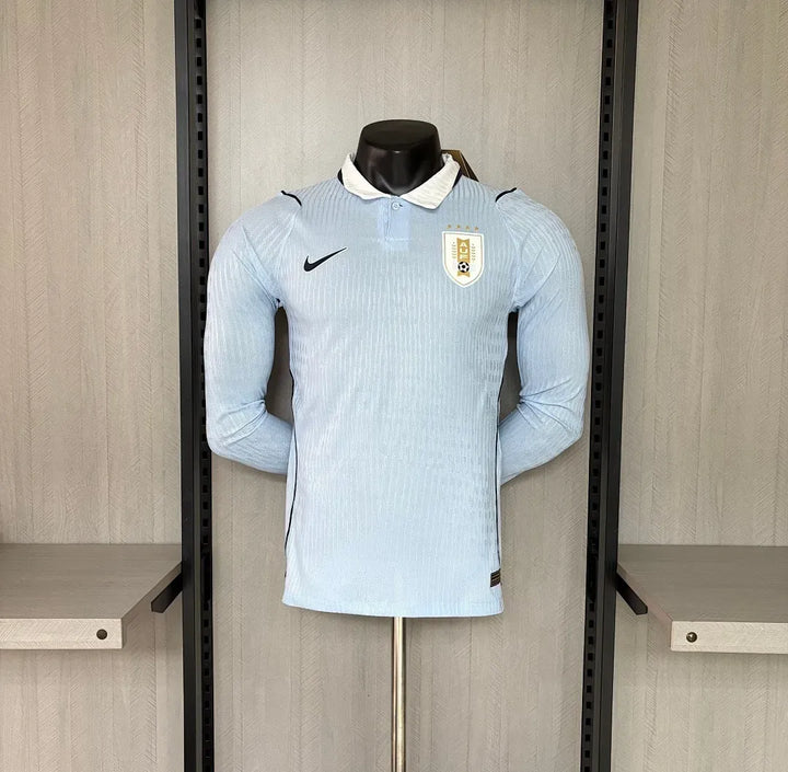 Camisa Uruguai Home 2026 Manga Longa - Versão Jogador