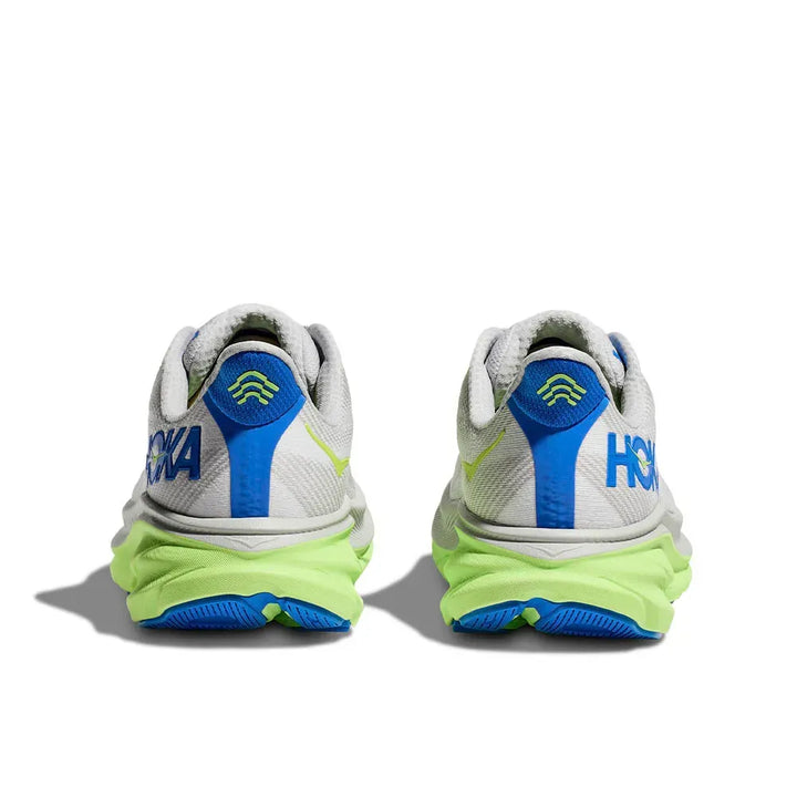 Hoka Clifton 9 – Branco/Verde Neon