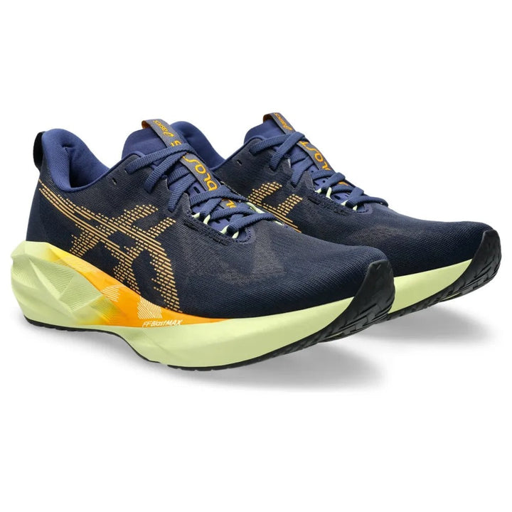 ASICS Novablast 5 – Azul escuro/Verde claro