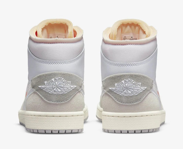Jordan 1 Mid Craft Inside Out - Branco/Cinza