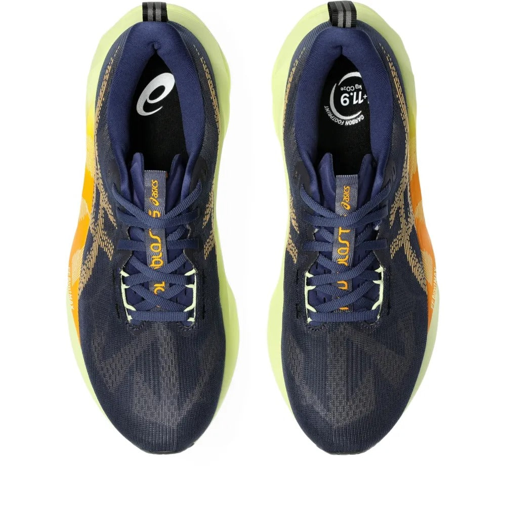 ASICS Novablast 5 – Azul escuro/Verde claro