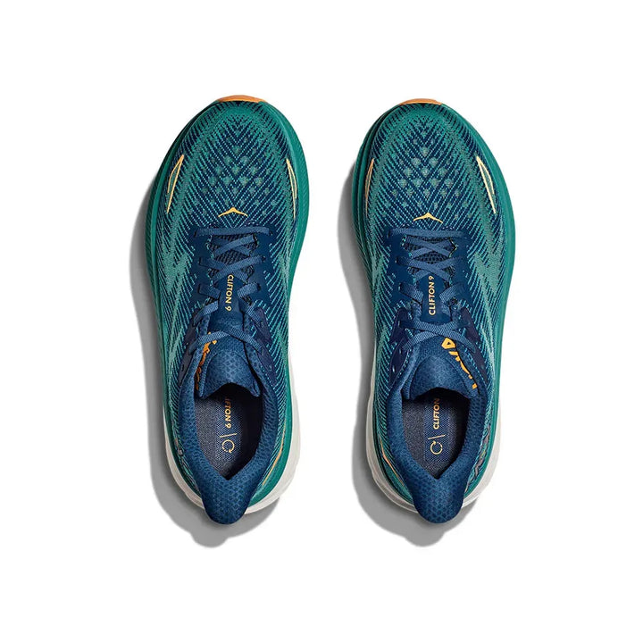 Hoka Clifton 9 – Verde/Azul Marinho