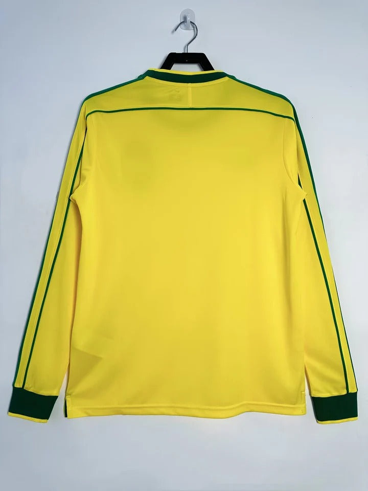 Camisa Retrô Brasil 1998 Home - Manga Longa