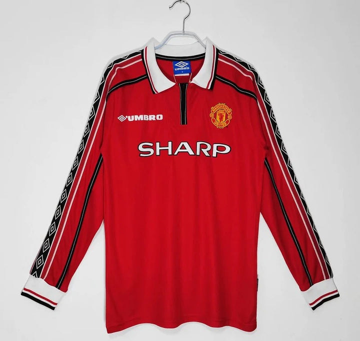 Camisa Manchester United 1998/99 Home - Manga Longa