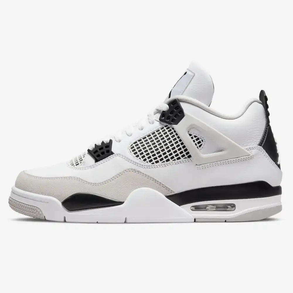 Air Jordan 4 - Branco/Cinza Claro/Preto