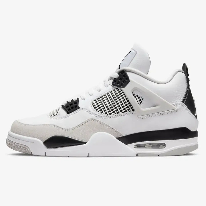 Air Jordan 4 - Branco/Cinza Claro/Preto