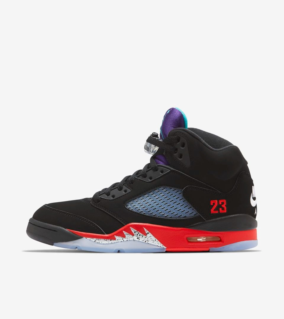 Air Jordan 5 - Preto/Vermelho/Violeta