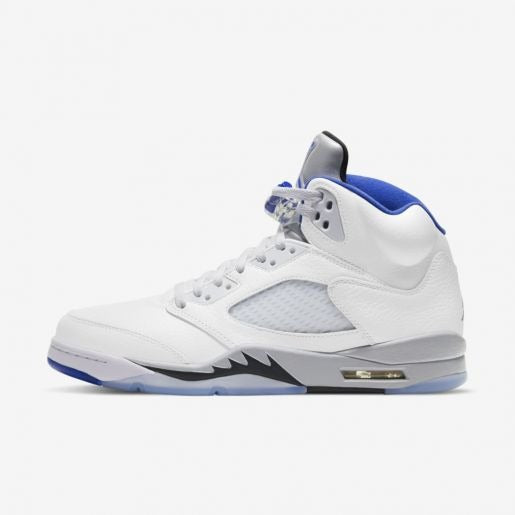 Air Jordan 5 - Branco/Cinza Claro/Azul