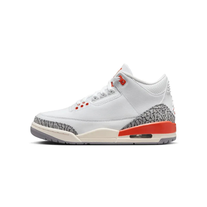 Air Jordan 3 - Branco/Cinza/Laranja