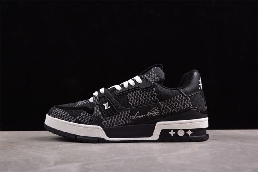 Louis Vuitton LV Trainer – Preto Damier 3D Denim
