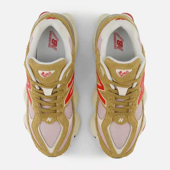 New Balance 9060 - Mostarda/Rosa claro/Vermelho