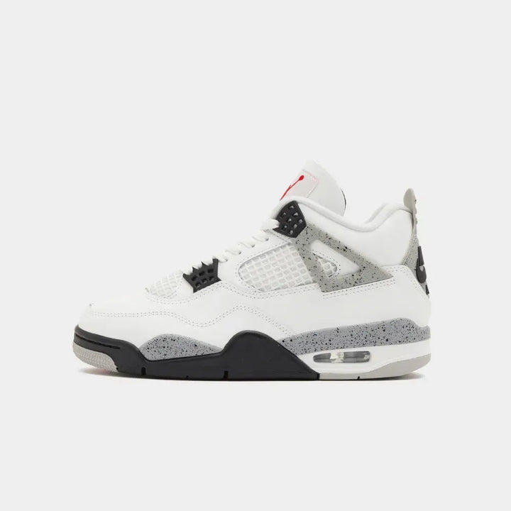 Air Jordan 4 - Branco/Cinza Cimento/Preto